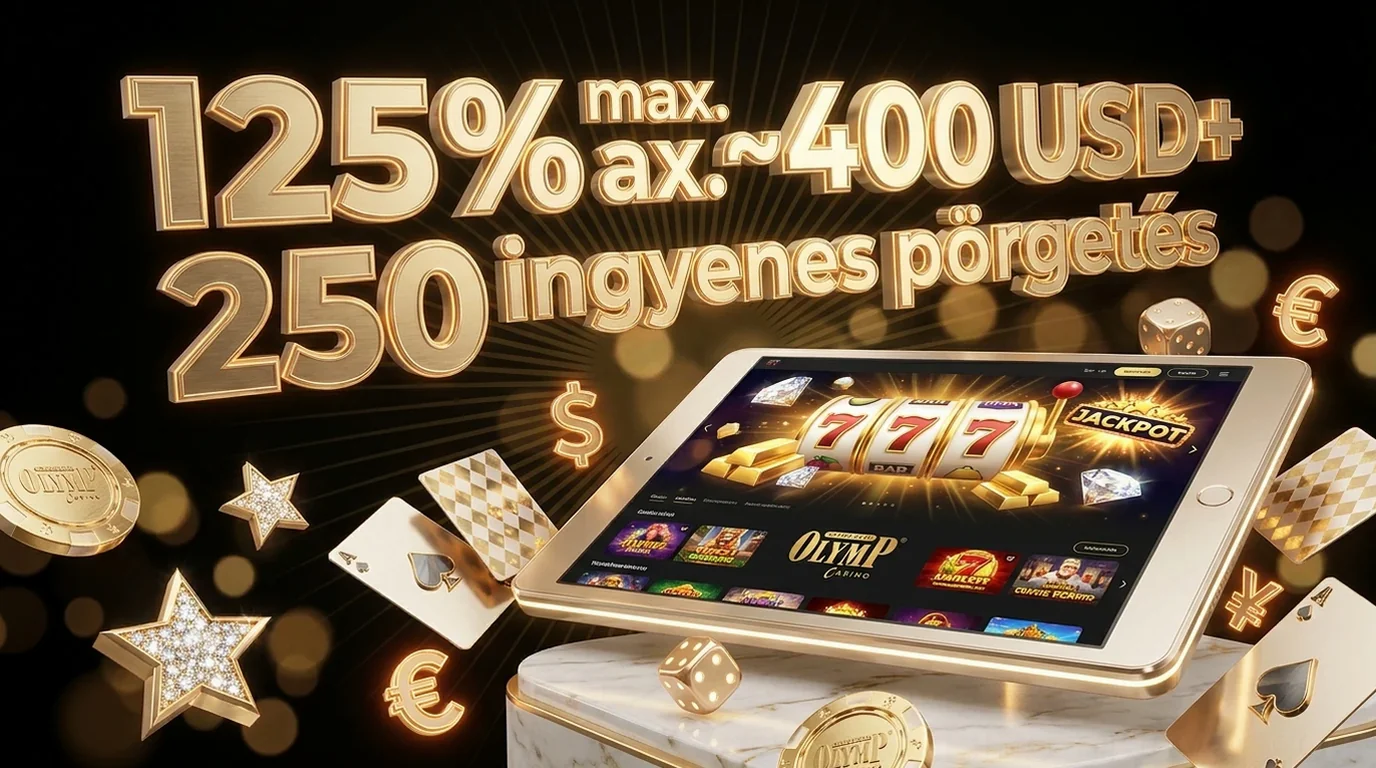125% max. ~400 USD+ 250 ingyenes pörgetés